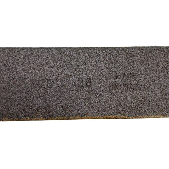 Banana Republic Patina Brown Genuine Italian Leather 1" Wide Belt Men 38" - Picture 5 of 9